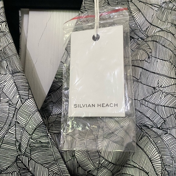 NWT SILVIAN HEACH Elegant Silver Wrap Dress Italy 38 - Picture 7 of 14